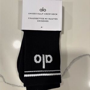 ALO Yoga Black Athletic Crew Socks